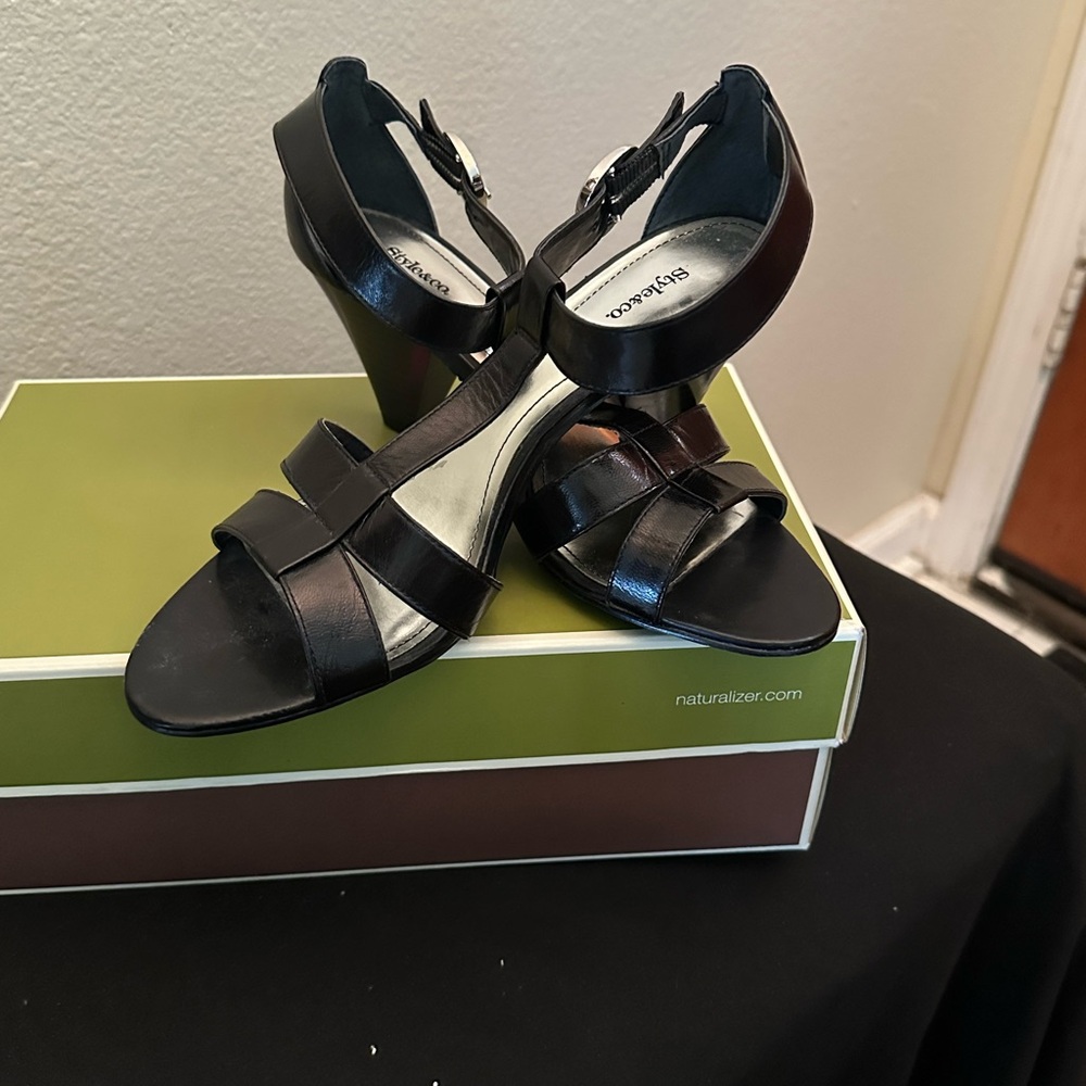 Style & Co. Black Strappy Heels